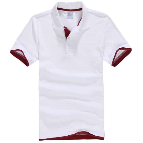 Elegantní pánská polokošile - Asian-size-xs, White-red