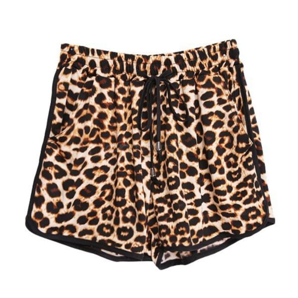 Dámské letní sexy šortky s leopardím vzorem - Xxl, D003-leopard