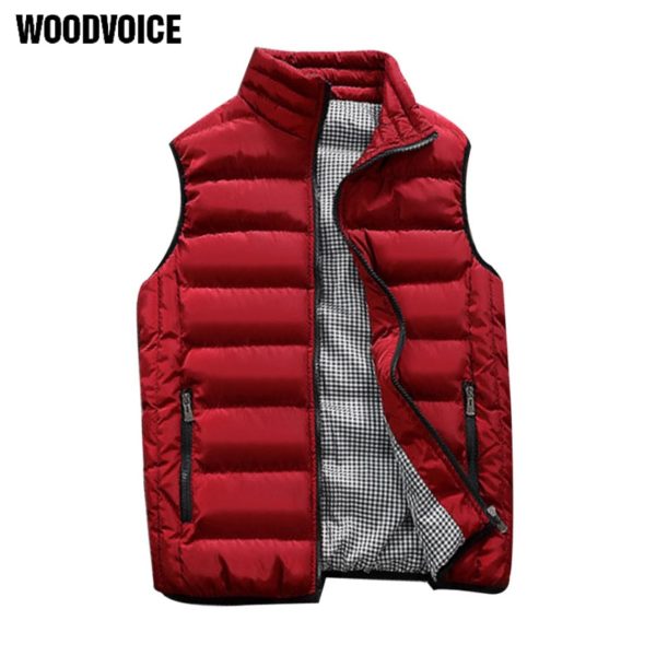 Modní pánská vesta Woodvoice - Xxxl, Wine-red