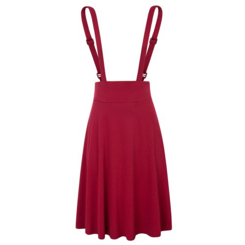 Dámská stylová sukně s kšandami - Xxl, Dark-red
