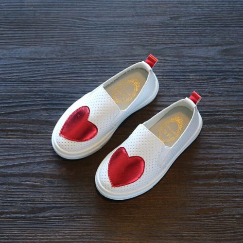 Dívčí boty Slip on | Srdce - 36, Red