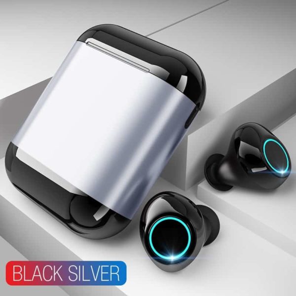 TOMKAS Bluetooth stereo sluchátka a nabíjecí box - Black