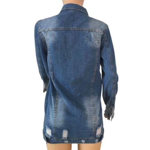 Dámská džínová podzimní bunda DOOHAN - Blue, XL