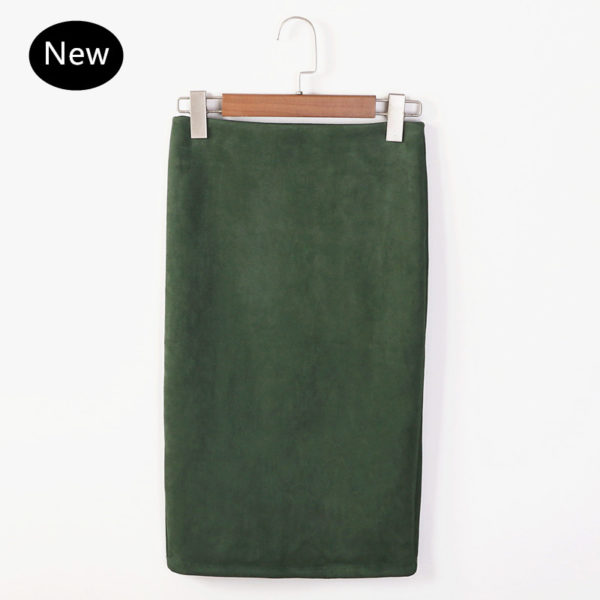 Dámská luxusní podzimní sukně - Xl, Peacock-green