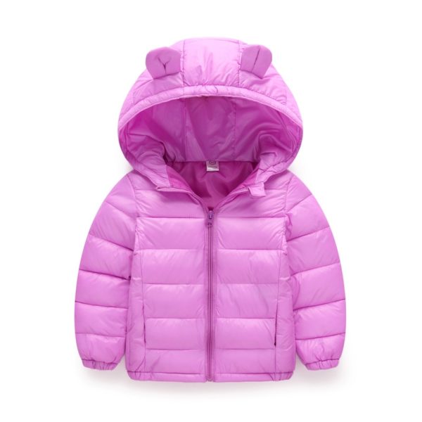 Dětská zimní bunda s oušky - 130, Rose