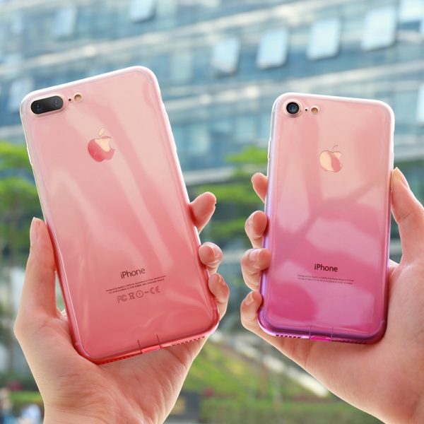 Dokonalé ultra tenké ombré kryty na iPhone - For-iphone-xr, Green-pink