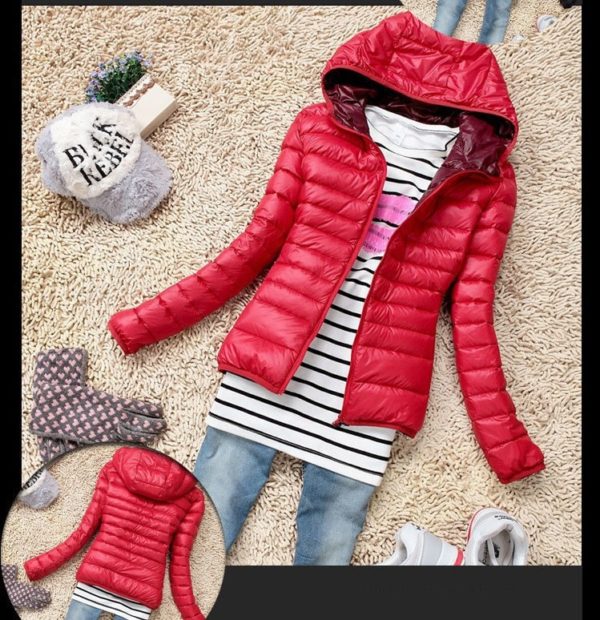 Módní dámská zimní bunda Claire - Xl, Red