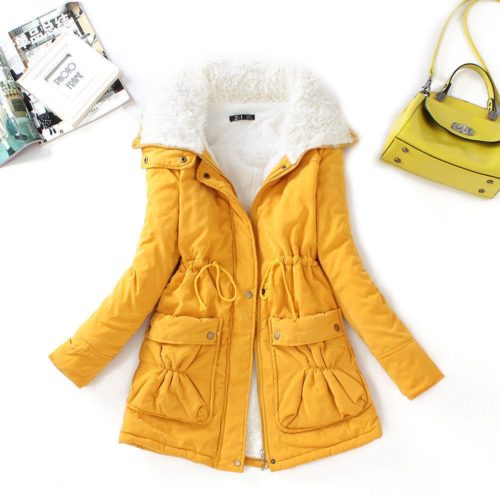 Dámská bavlněná bunda s kapucí TaylorParka - Xxl, Yellow