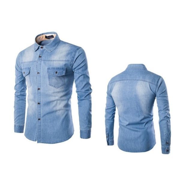 Pánská džínová košile Johny Reed - 6xl, Light-blue