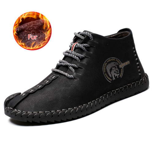 Pánská kožená obuv Artsy - 48, Black