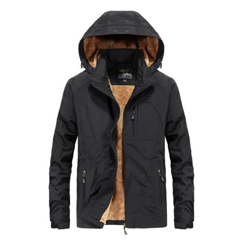 Pánská zimní bunda s odjímatelnou kapucí Ferry - 5xl, Khaki-691