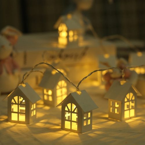 Vánoční osvětlené domečky s LED řetězem Decor