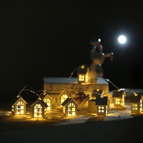 Vánoční osvětlené domečky s LED řetězem Decor
