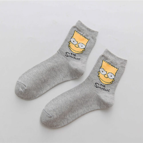 Vtipné bavlněné ponožky s potiskem Simpsonovi - Uni, 17