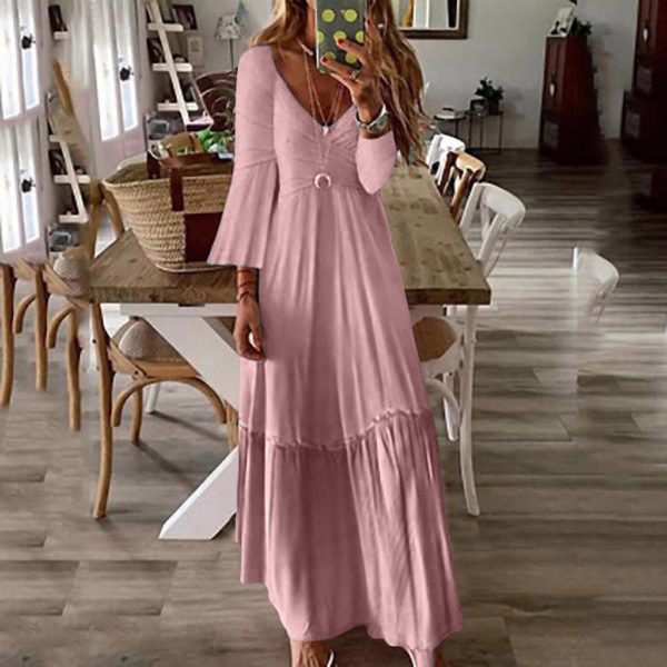 Dámské dlouhé šaty Taylor - 2xl, Pink