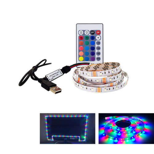 LED osvětlení na záda televize napájené USB - 5m, Usb, Rgb