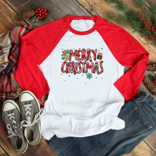 Unisex Vánoční triko Merry - 4xl, Red