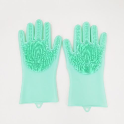 Silikonová mycí rukavice Curl - Plum