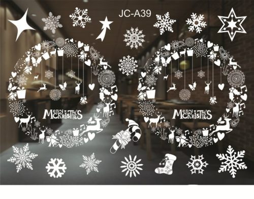 Vánoční samolepka na okno - Jca37