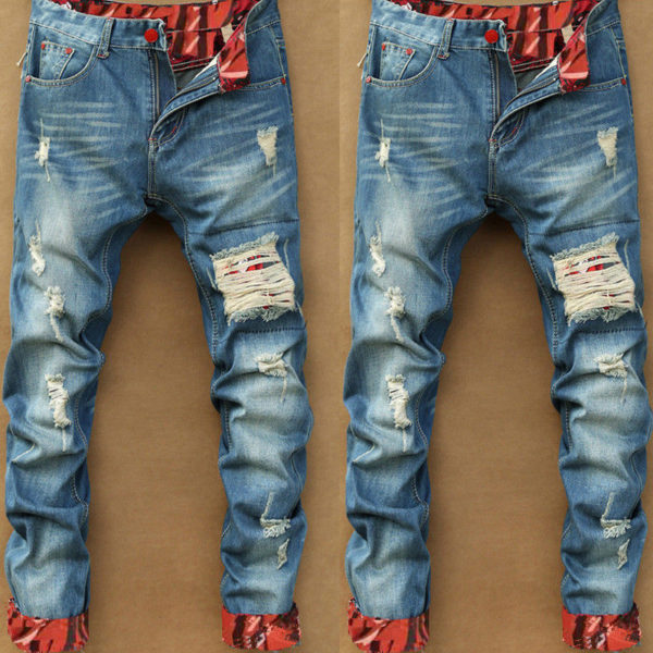 Pánské stylové džínové kalhoty - 38, Blue