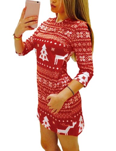 Vánoční dámské šaty Flake - Xxl, Red