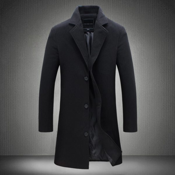 Elegantní pánský kabát Wint - 5xl, Navy-blue