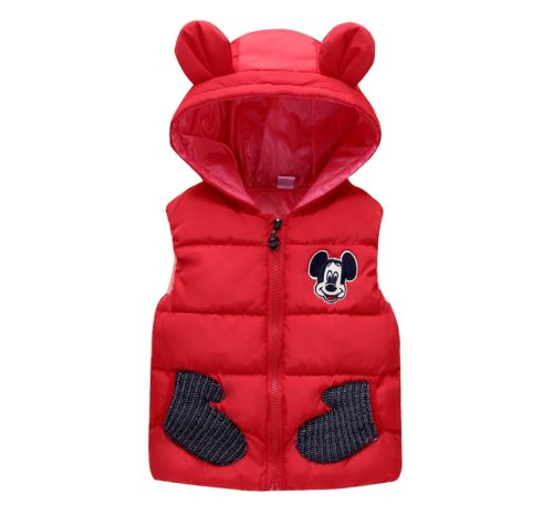Dětská zimní vesta s oušky Mickey - 24m, Black