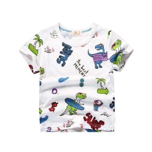 Dětské tričko s potiskem Tiegan - 8-let, Blue-dinosaur-201800840