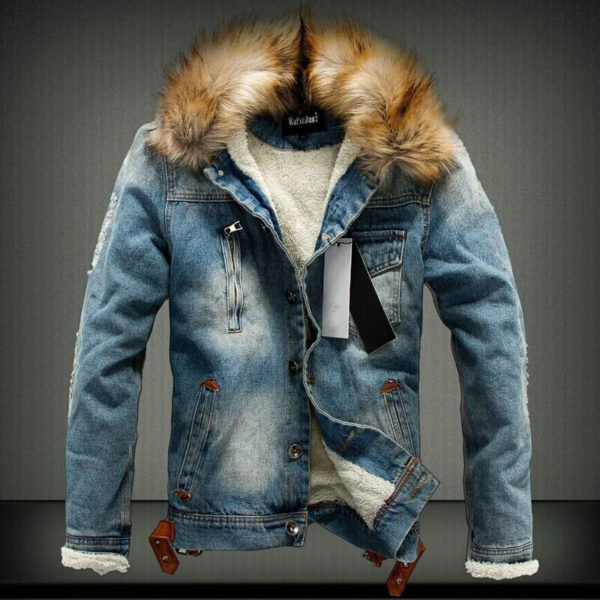 Pánská zimní bunda s kožíškem Sweeney - Blue, 5XL