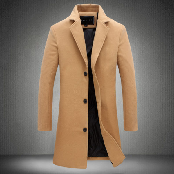 Elegantní pánský kabát Wint - 5xl, Khaki