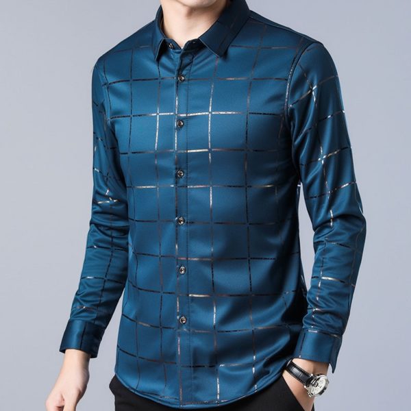 Pánská elegantní košile Huxley - Xxxl, Navy-blue