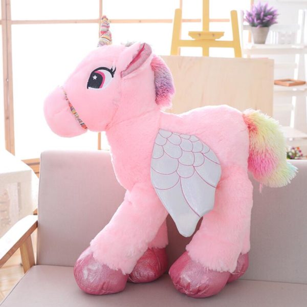 Dětský roztomilý plyšák Unicorn - 60cm, Pink