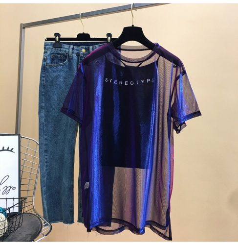 Dámské trendy tričko STEREOTYP - Xxl, Dark-purple