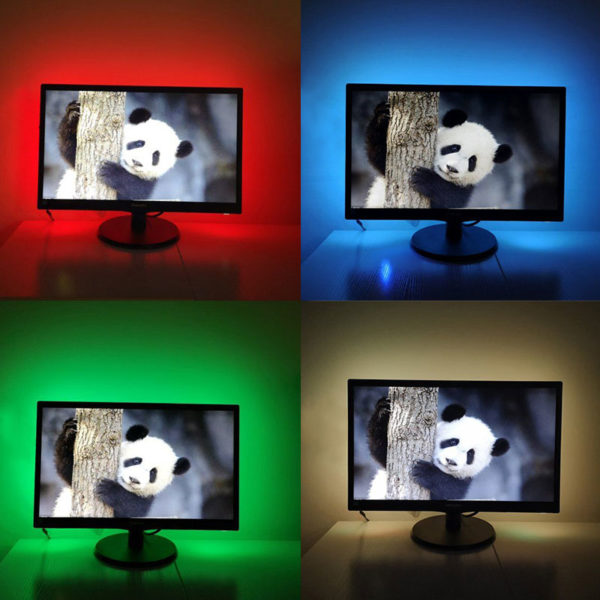 LED osvětlení na záda televize napájené USB - 5m, Usb, Rgb