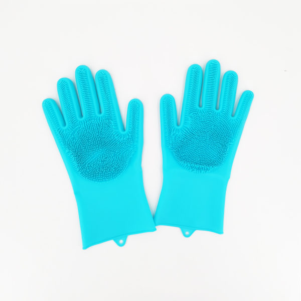 Silikonová mycí rukavice Curl - Plum