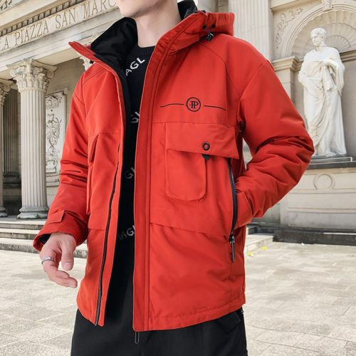 Moderní pánská zimní bunda Ethan - 4xl, Orange