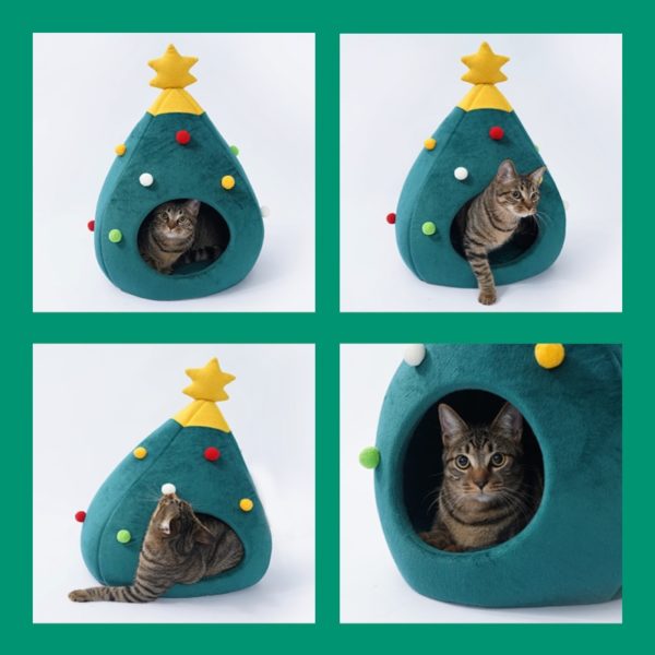 Vánoční kočičí pelíšek Kenly - L, 1