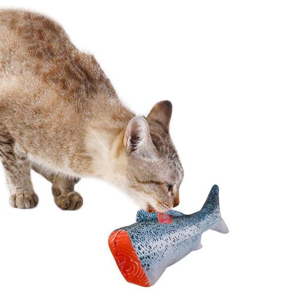 Plyšová 3D ryba pro kočky Selin - 20cm-2, Salted-fish