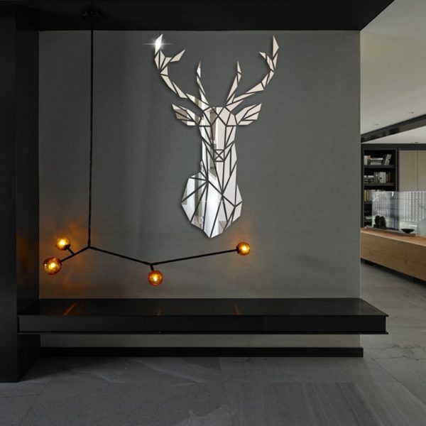 Designové zrcadlo Deer - S-43cm-by-26cm, Silver