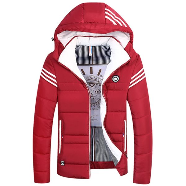 Pánská zimní bunda s kapucí Winter - 4XL, 1-red