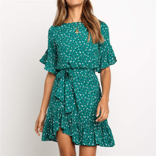 Dámské květované šaty Peony - Xl, Green