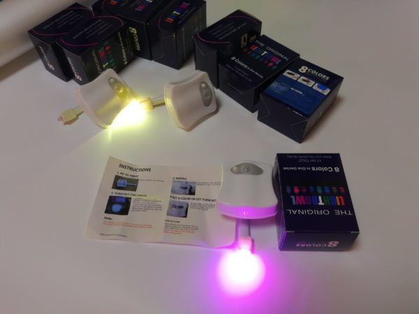 LED osvětlení toalety | 8 barev