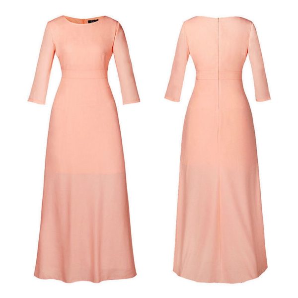 Dámské dlouhé elegantní šaty Sefrie - Xxl, Pink