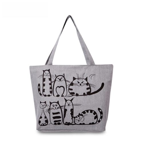 Plátěná taška Cats - White