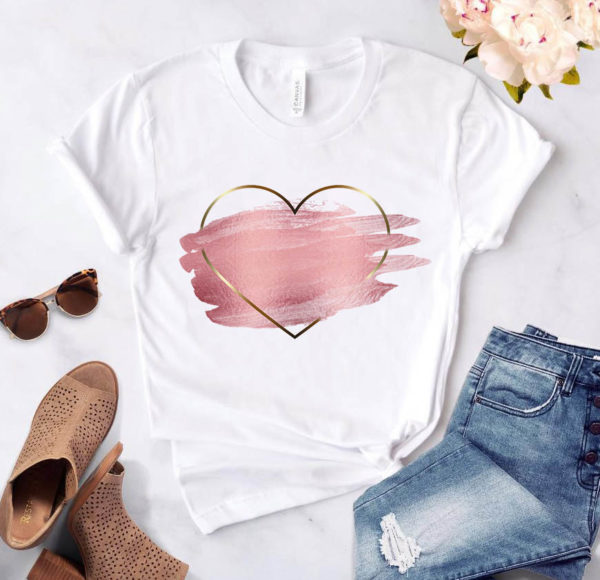 Dámské atraktivní tričko Heart Flower
