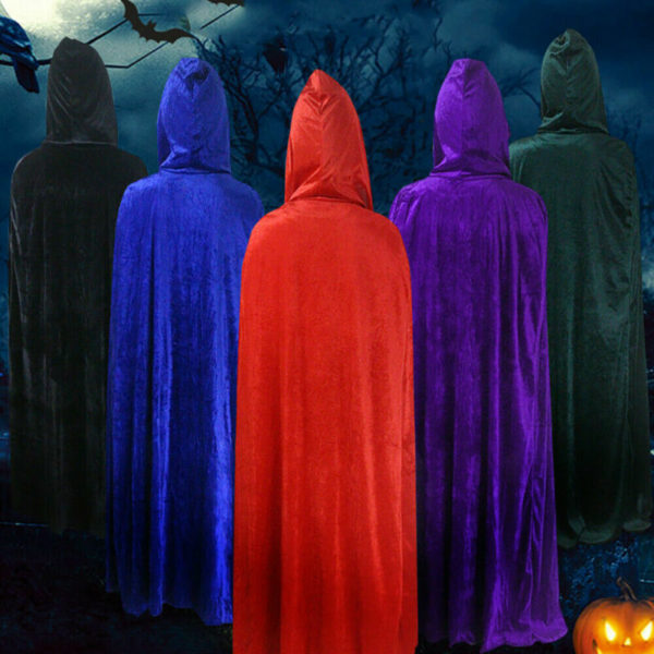 Krásný Halloweenský plášť s kapucí - Royal Blue