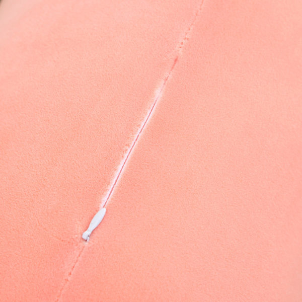 Plyšový mantinel do dětské postele - Růžová, 120 cm