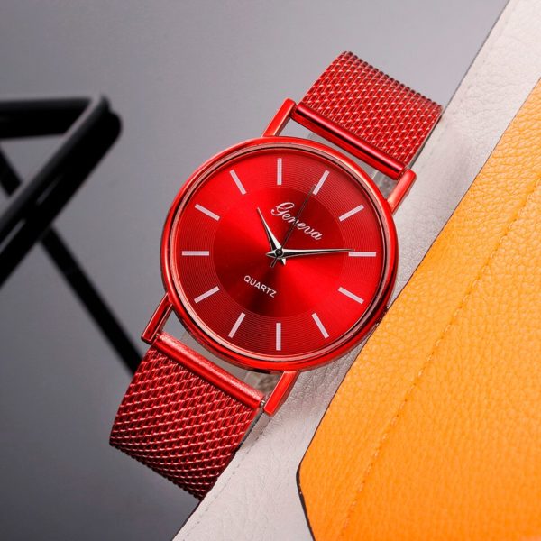 Náramkové barevné hodinky GENEVA - Beige, China