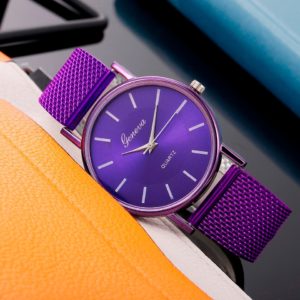 Náramkové barevné hodinky GENEVA - Purple, China