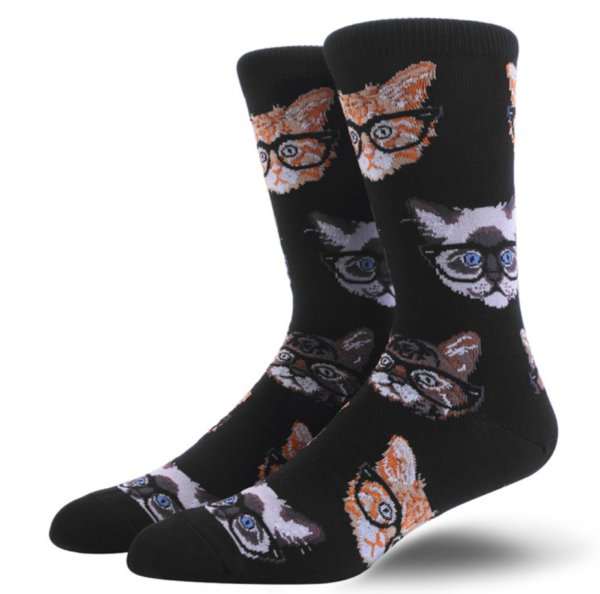 Pánské zimní ponožky s potiskem koček